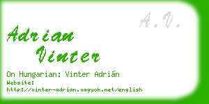 adrian vinter business card
